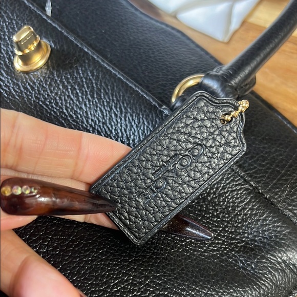 Coach Black Leather Women's Bag - Picture 9 of 10